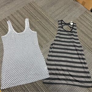 Victoria's Secret Gray Tank Top with Black Diamond Print